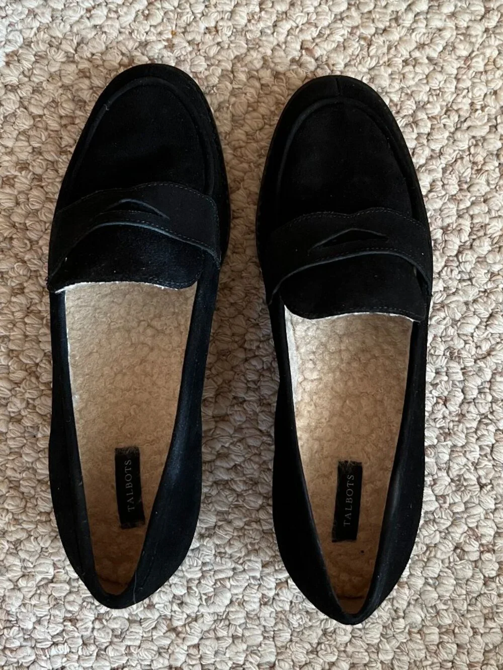 TALBOTS - Cassidy Sherpa-Lined Suede Leather Loafer -- NEW, with Box